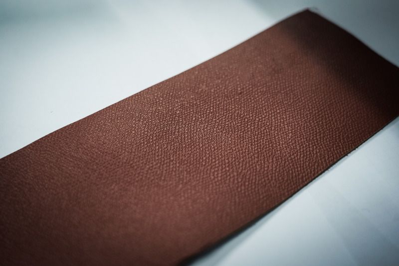 Parte di pelle prima della marcatura laser co2