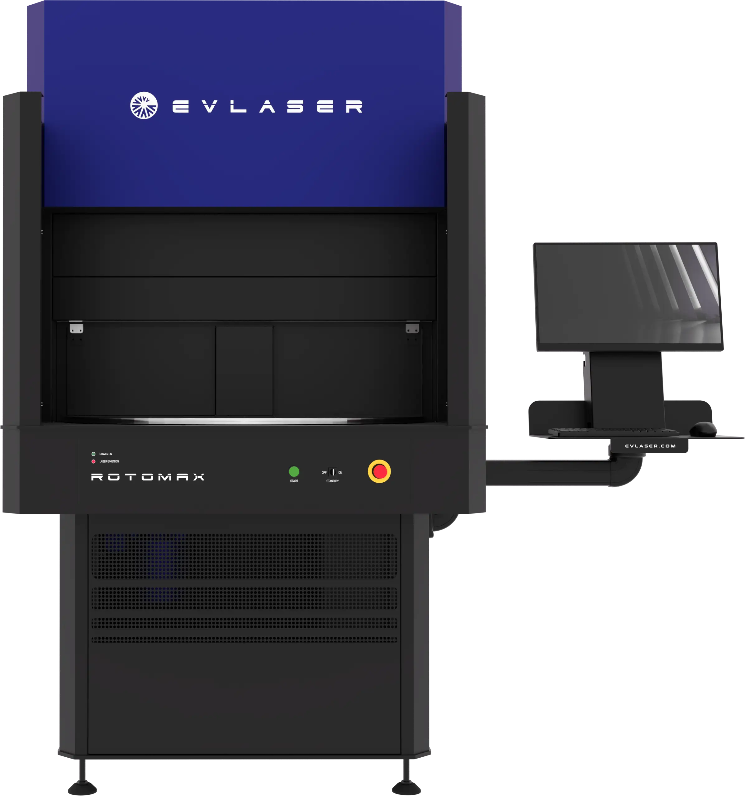 Industrielle Lasermarkiermaschine Drehtisch Rotomax Evlaser