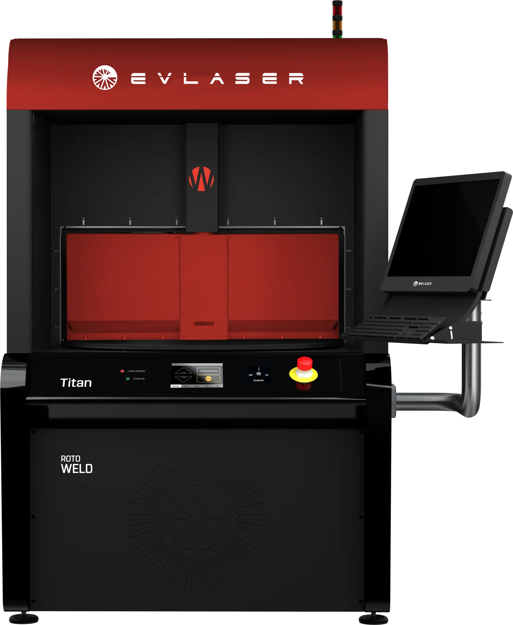 Saldatore Laser Tavola Rotante Lotti Produzione Serie Evlaser