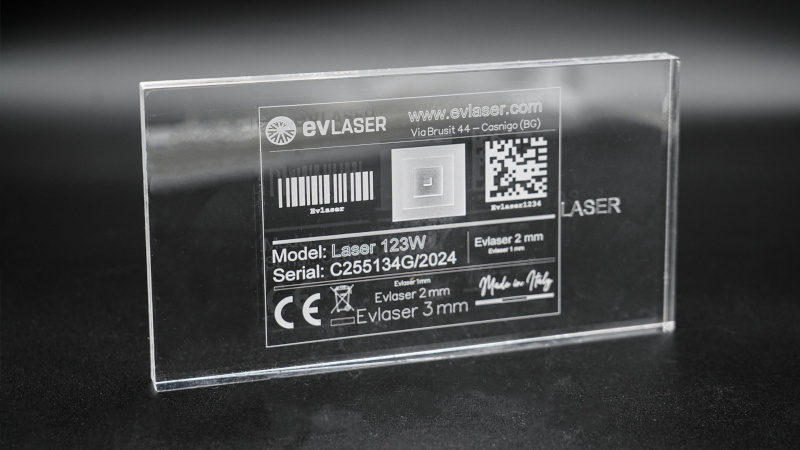 Laser Marking Plexiglass Evlaser