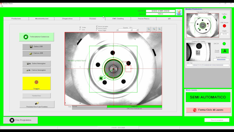 Vision System Centering Evlaser