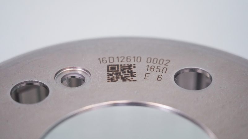 Laser Engraved DataMatrix Code On Metal Surface