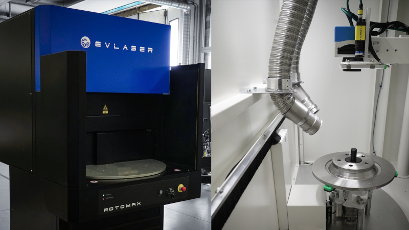 Laser Marking metal brake discs EVLASER